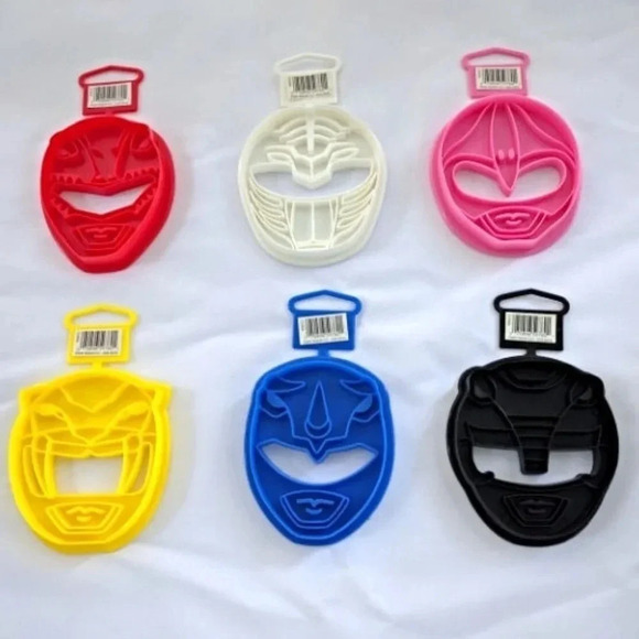 Wilton Power Rangers Cookie Cutters Full Set 6 Vintage Originals 90s - Picture 4 of 6